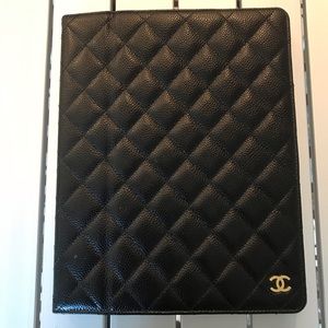 Chanel iPad leather case